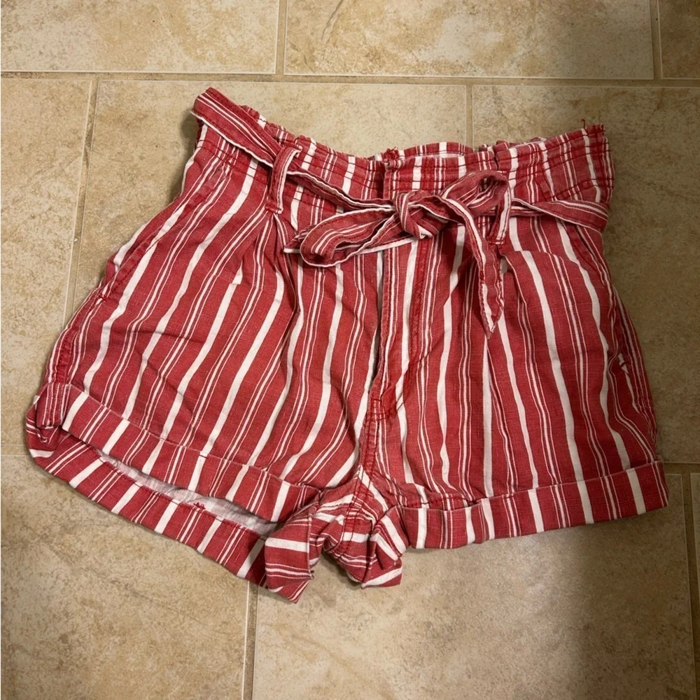 American Eagle Outfitters Striped Red Women's Shorts
